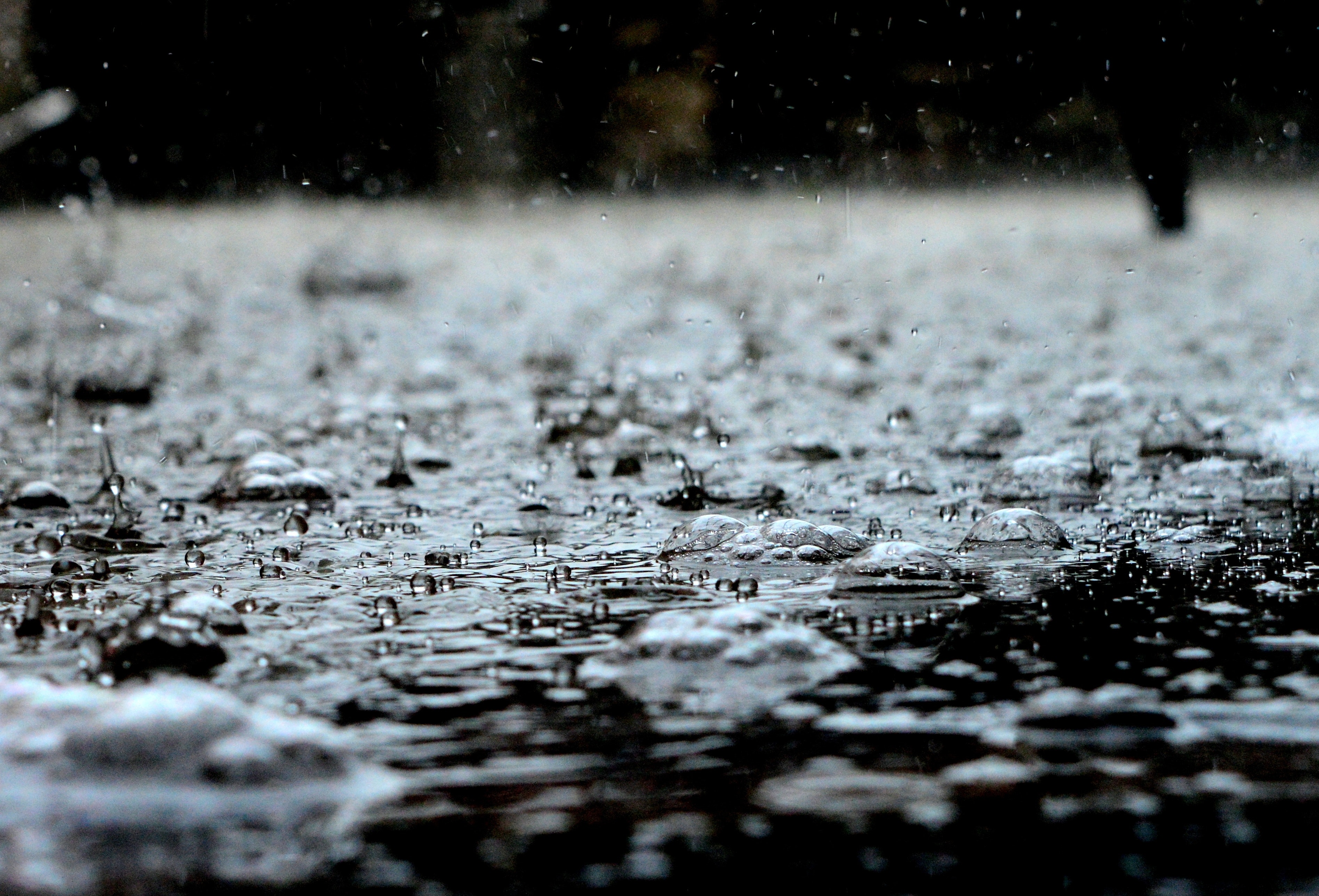 Rain drops, representing flooding in a residential basement